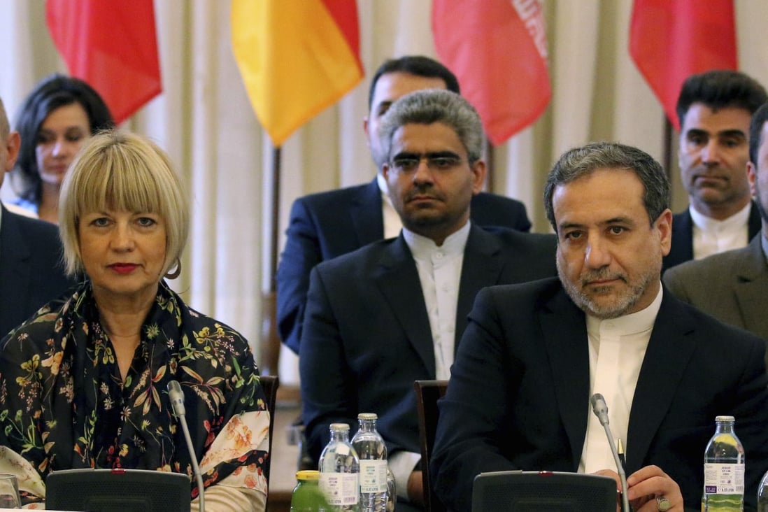 The EU’s political director Helga Schmid and Iran’s deputy Foreign Minister Abbas Araghchi in Vienna, Austria. Photo: AP
