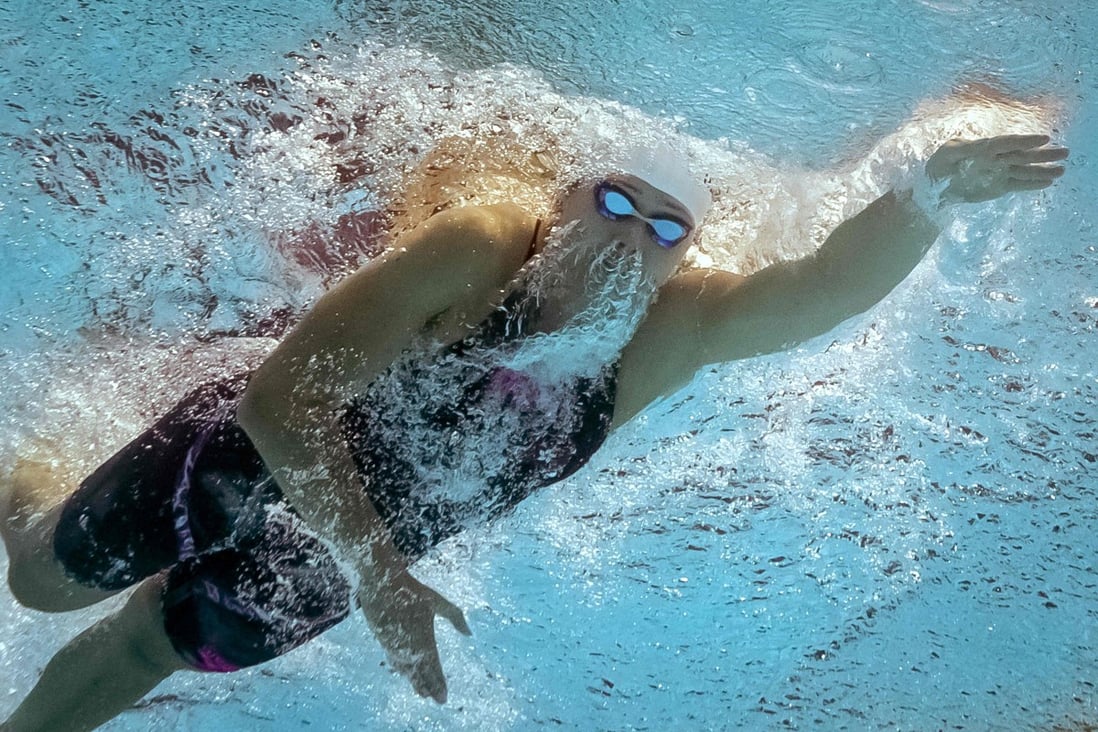 Hong Kong's Siobhan Haughey during the semi-final of the 200m freestyle. Photo: AFP
