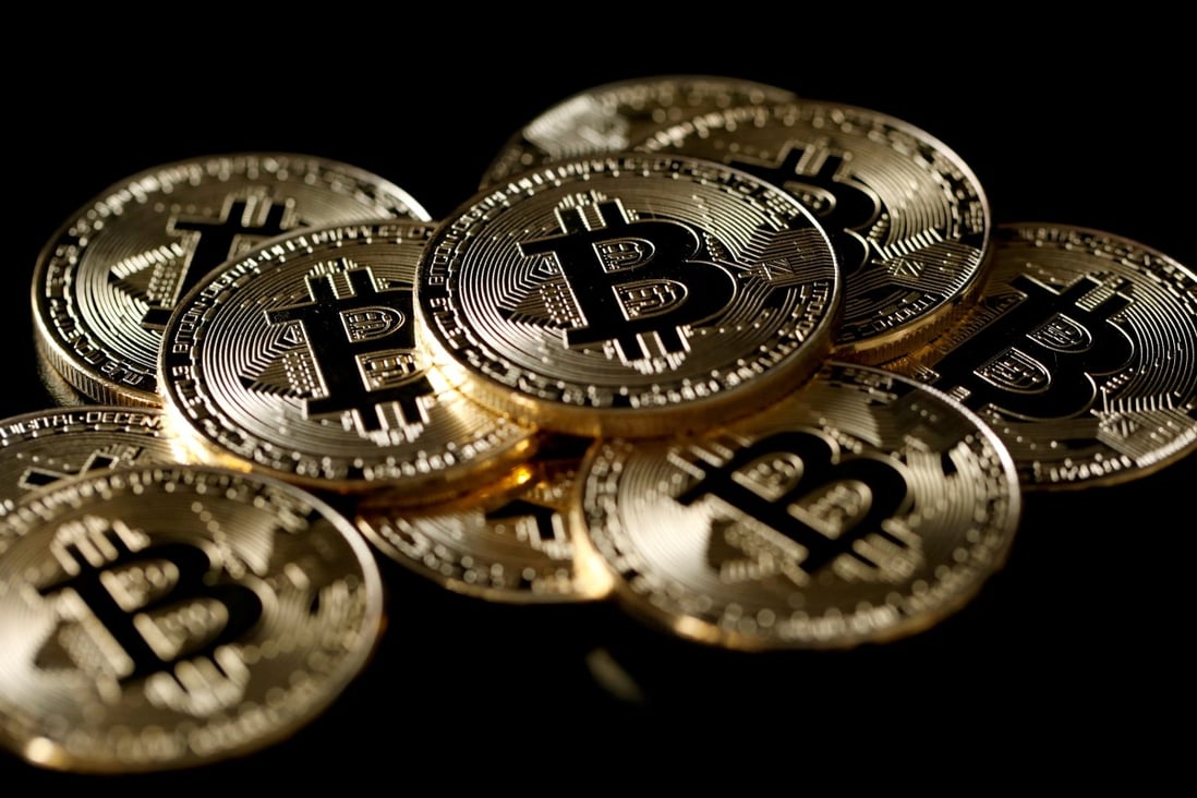 A collection of bitcoin tokens are displayed in this picture illustration. Photo: Reuters