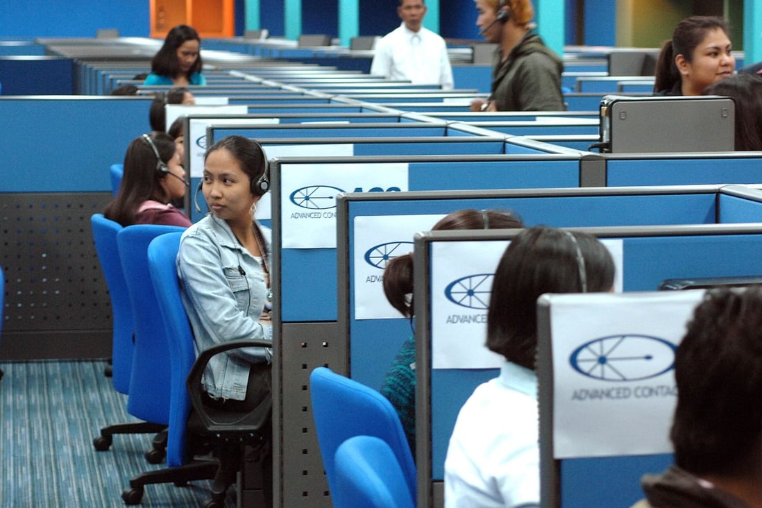 A call centre in Manila. Photo: Alamy Stock Photo