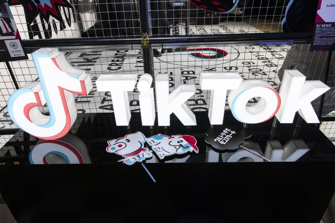 Signage is displayed at the TikTok Creator's Lab 2019 event hosted by ByteDance in Tokyo on February 16. Photo: Bloomberg