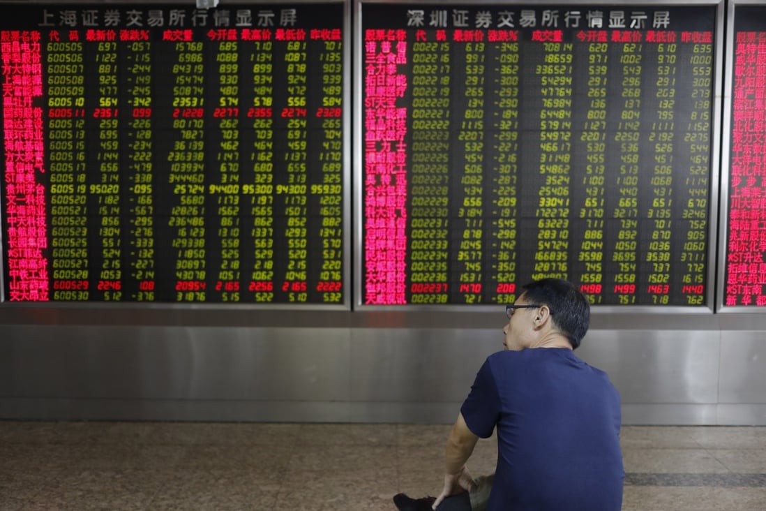 A Chinese investor watches stock prices in Beijing on August 2, 2019. Photo: EPA-EFE