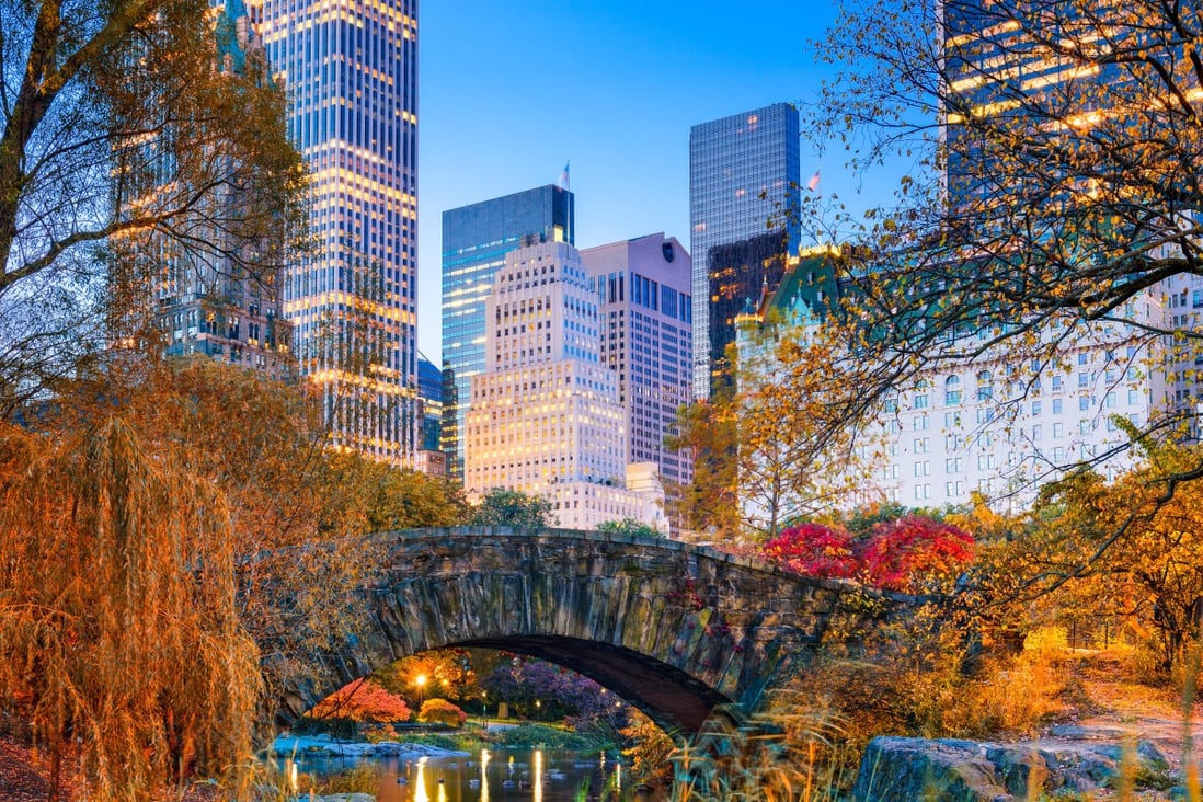 New York City’s Central Park, one of the wealthiest neighbourhoods in the US, is pictured in autumn. Photo: Alamy
