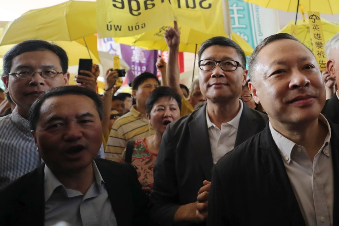 (Right) Law scholar Benny Tai gets break from jail after serving three months of 16-month sentence. Photo: Sam Tsang
