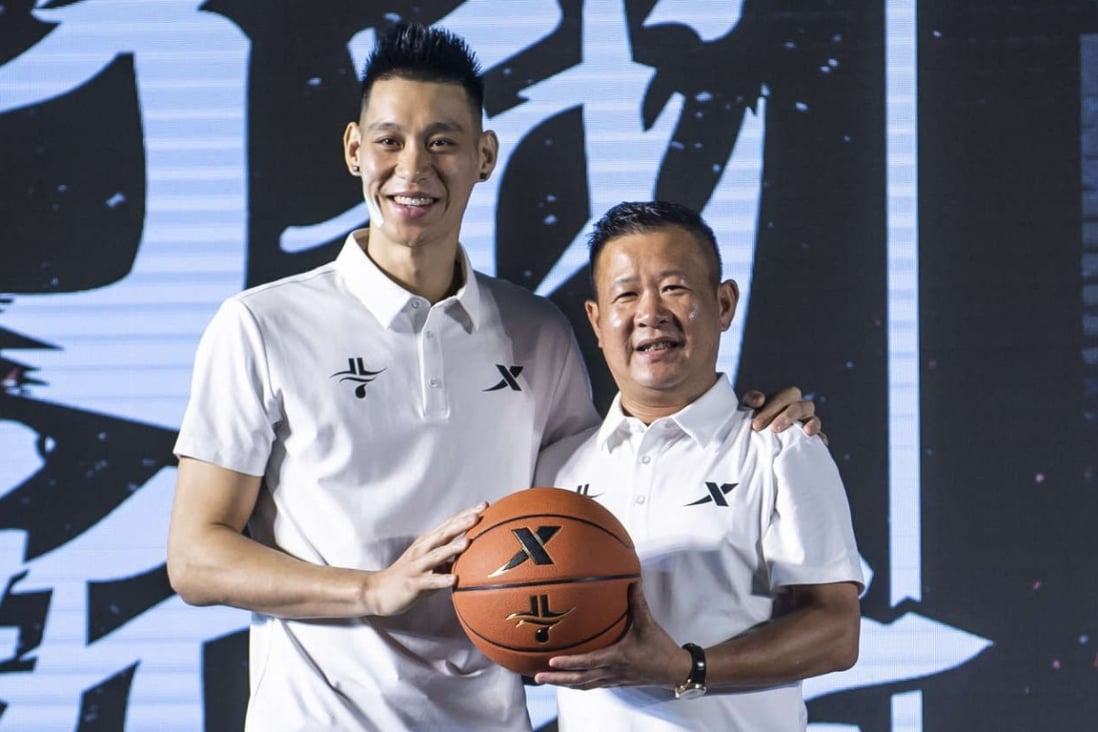 Jeremy Lin at the launch of his partnership with Chinese sportswear brand Xtep in Guangzhou. Photo: Handout