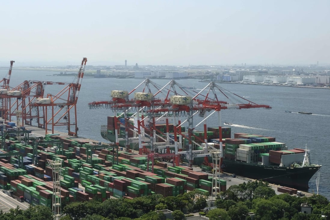 The international cargo terminal at the port of Tokyo. Photo: AFP