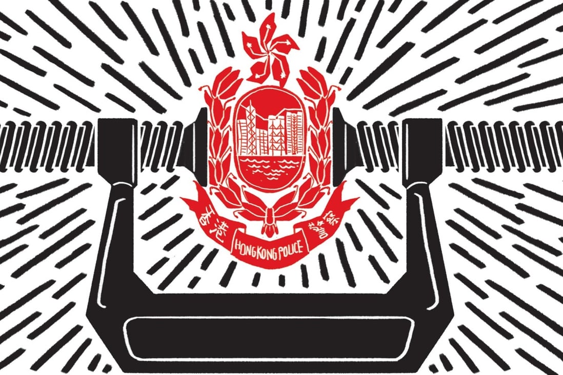 Hong Kong’s embattled police force is holding the city back from the brink. Illustration: Kaliz Lee