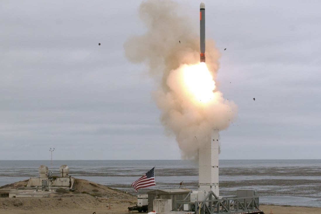 US Department of Defence conducted a flight test of a conventionally configured ground-launched cruise missile at San Nicolas Island on Monday. Photo: AFP