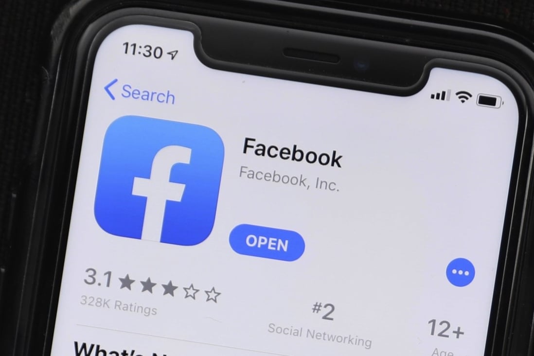 Facebook removed seven pages, three groups and five accounts involved in what it described as “coordinated inauthentic behaviour as part of a small network that originated in China and focused on Hong Kong”. Photo: AP