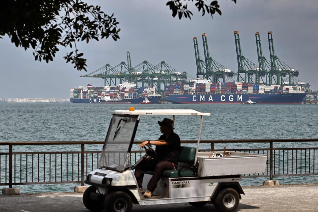 Singapore’s non-oil exports for July were reported to have fallen by 11.2 per cent from a year earlier, better than the expected 15.3 per cent drop, but still a fifth successive monthly decline. Photo: AFP