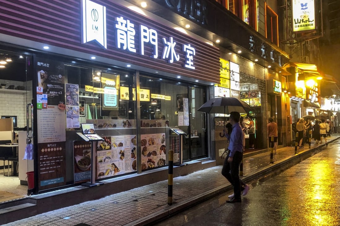 Restaurants on Tang Lung Street in Causeway Bay. Many Hong Kong eateries say the protest crisis has hurt their business. Photo: Martin Chan