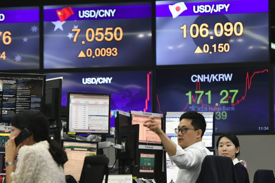 Chinese authorities let the yuan drop to its weakest level since March 2018, the seventh straight daily decline, on Friday. Photo: AFP