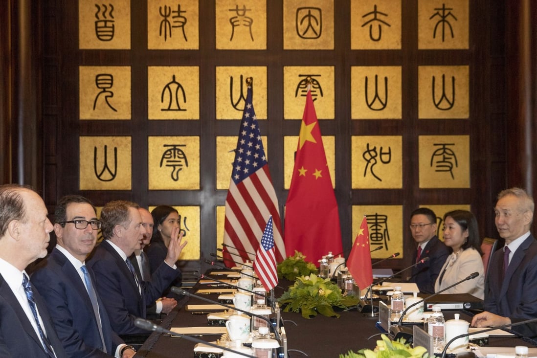 The last round of trade talks between the United States and China took place in Shanghai in July. Photo: AP