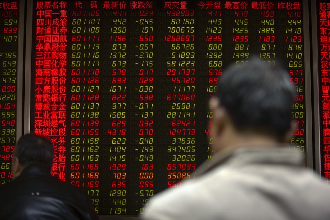 Chinese investors monitor stock prices at a brokerage house in Beijing on April 4, 2019. Photo: Associated Press