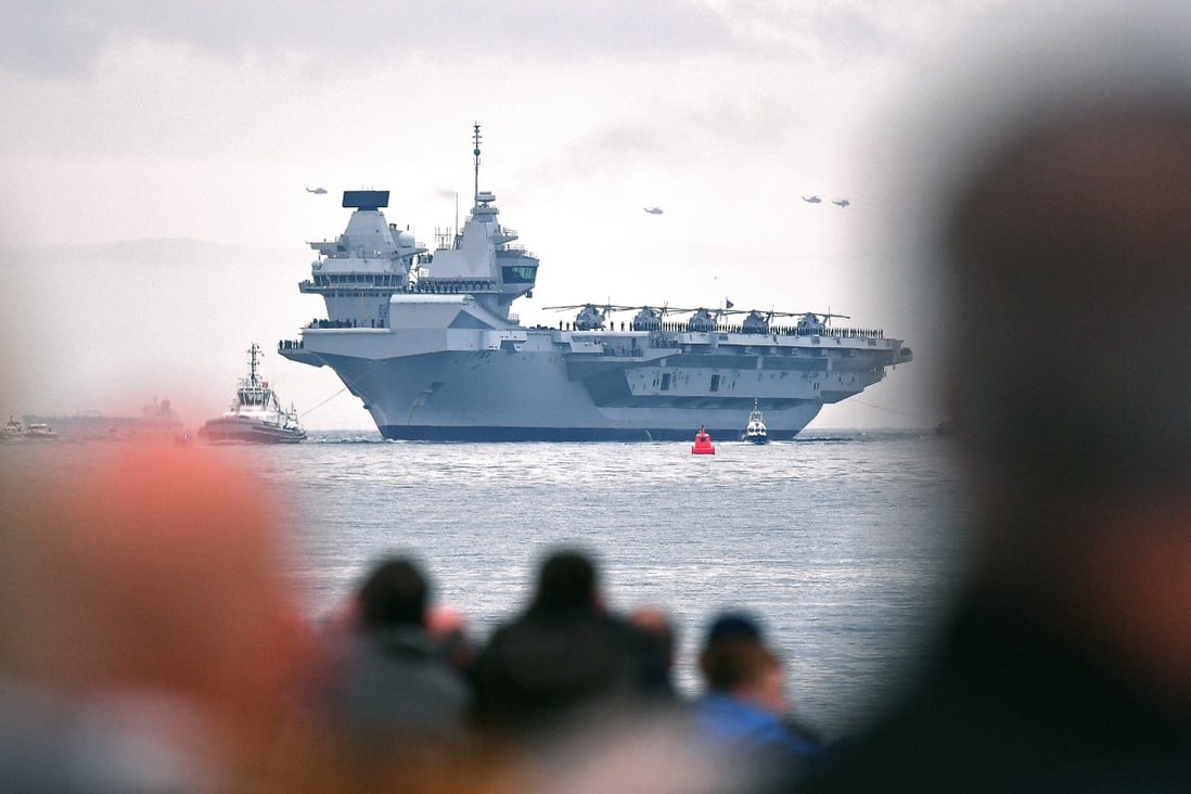 Britain is planning to send its aircraft carrier HMS Queen Elizabeth to the Asia-Pacific. Photo: AFP