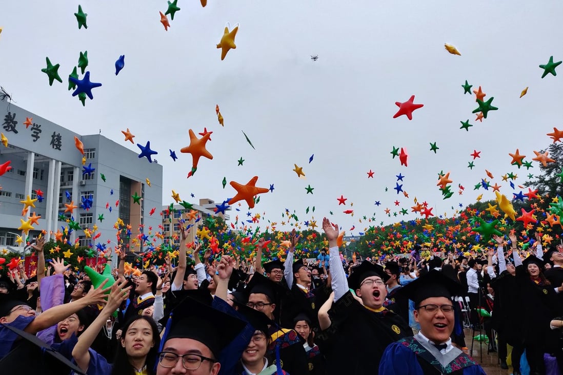 A record 8.34 million students graduated from colleges and universities in China this year, although officials claim more than two out of three had found a job by July 1. Photo: Xinhua
