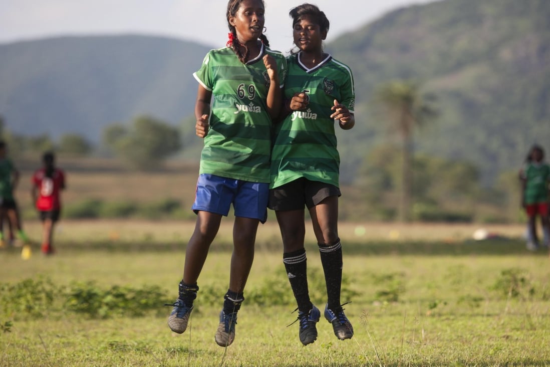 An NGO is empowering rural Indian girls through soccer and education. From left: Anu Kumari and Kusum Kumari at practice. Kusum, now a coach, trained at Real Sociedad, a club in Spain’s La Liga.
