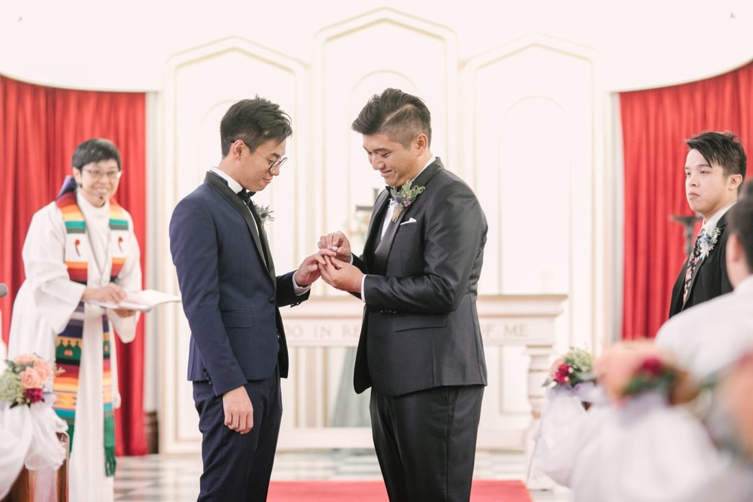 Henry Li (left) and Edgar Hon got married in London in 2017. Photo: Handout