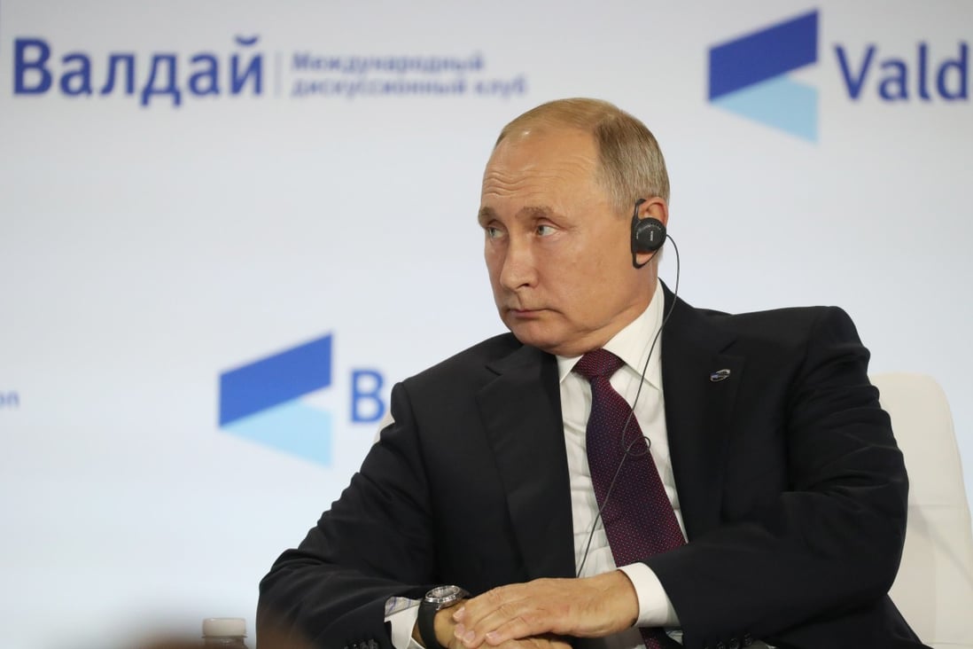 Vladimir Putin disclosed the project at a forum in Sochi. Photo: Sputnik/AFP
