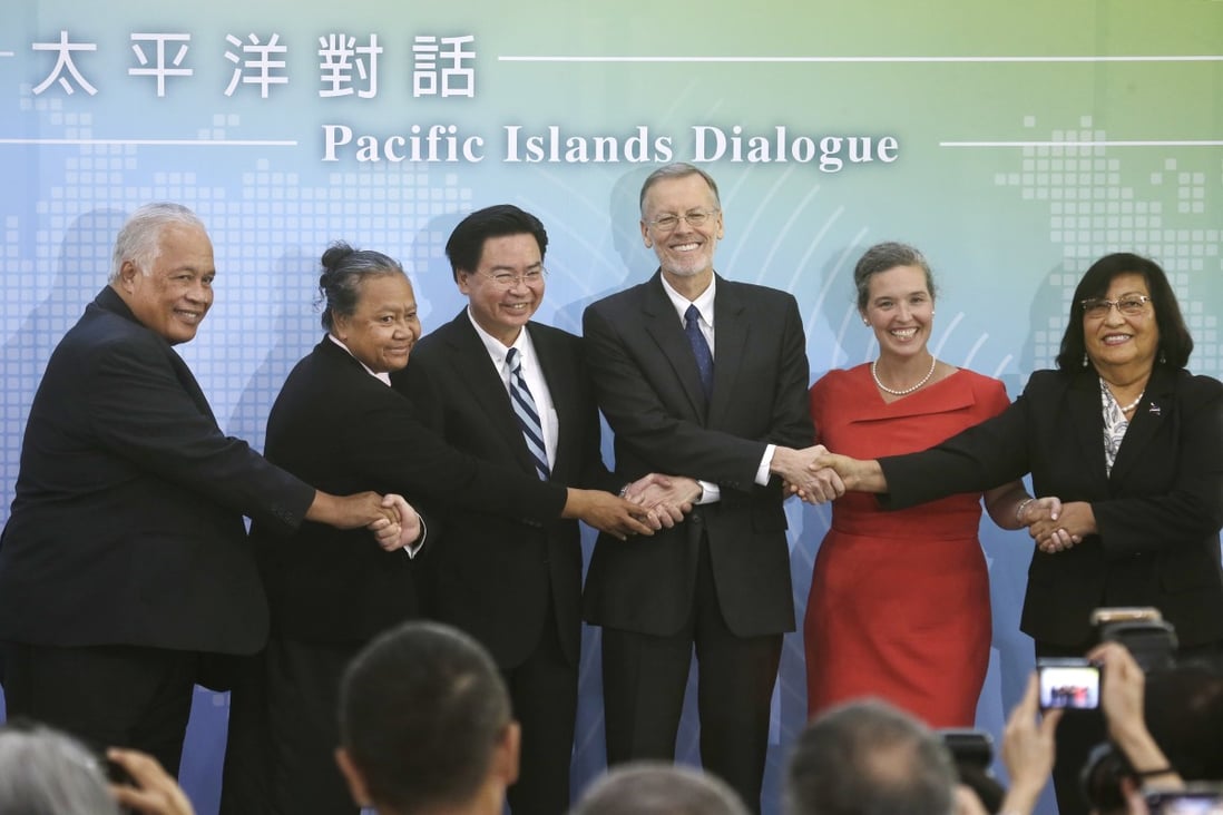 Representatives of Pacific Island nations, Taiwan and the US were among those attending the first Pacific Islands Dialogue in Taipei on Monday. Photo: AP