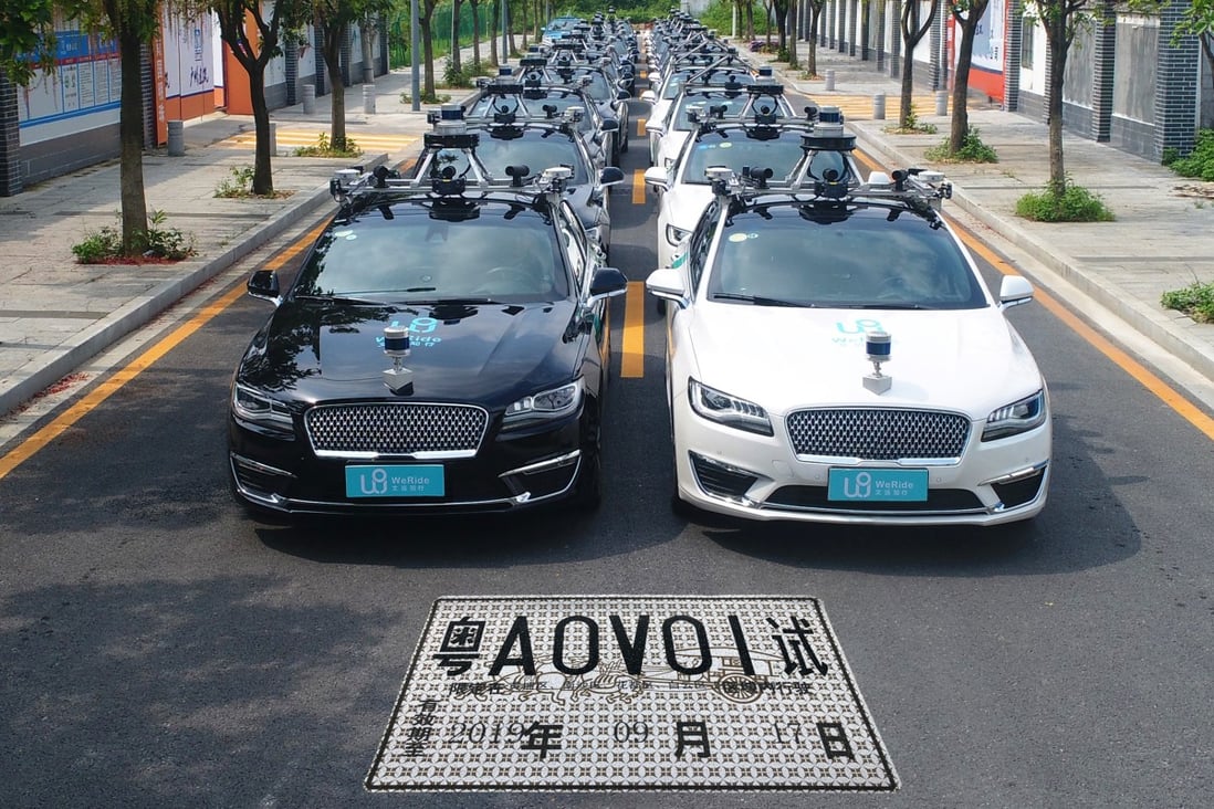 WeRide's autonomous vehicles are currently being road-tested in Guangzhou, China. Photo: Handout