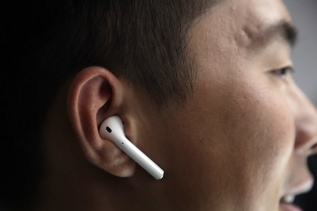 Apple AirPods dominate the wireless earbud market, and the next generation should hit the shelves in December. Photo: AP/Marcio Jose Sanchez