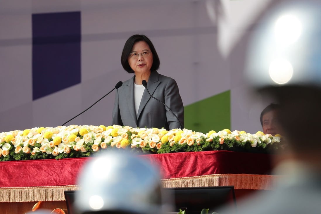 Taiwan’s President Tsai Ing-wen used her national day speech to close the door on one country, two systems as a means of reconciling with the mainland. Photo: EPA