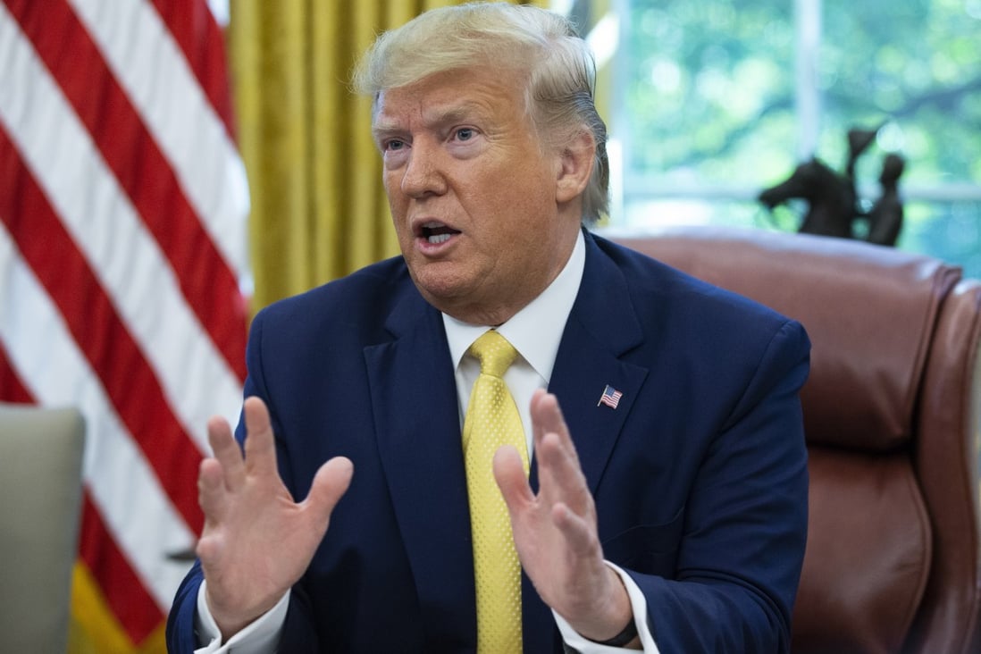 US President Donald Trump thinks great progress has been made by China in Hong Kong. Photo: Handout