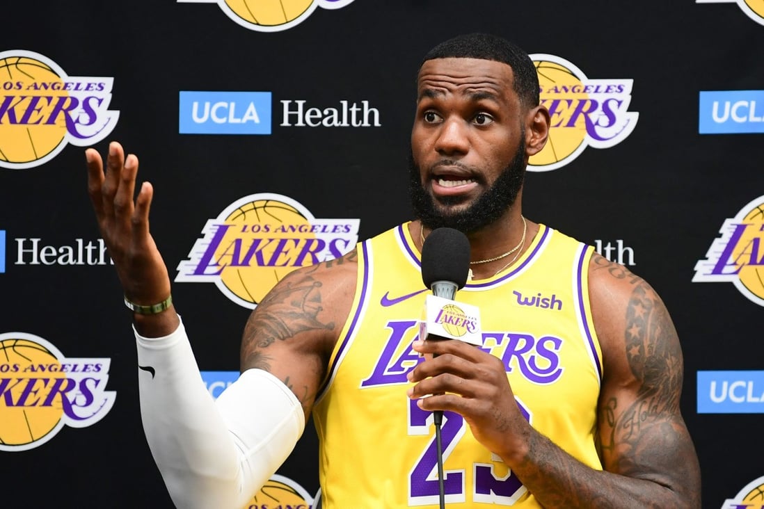 Los Angeles Lakers forward LeBron James during their NBA China Games trip to Shanghai and Shenzhen. Photo: AFP