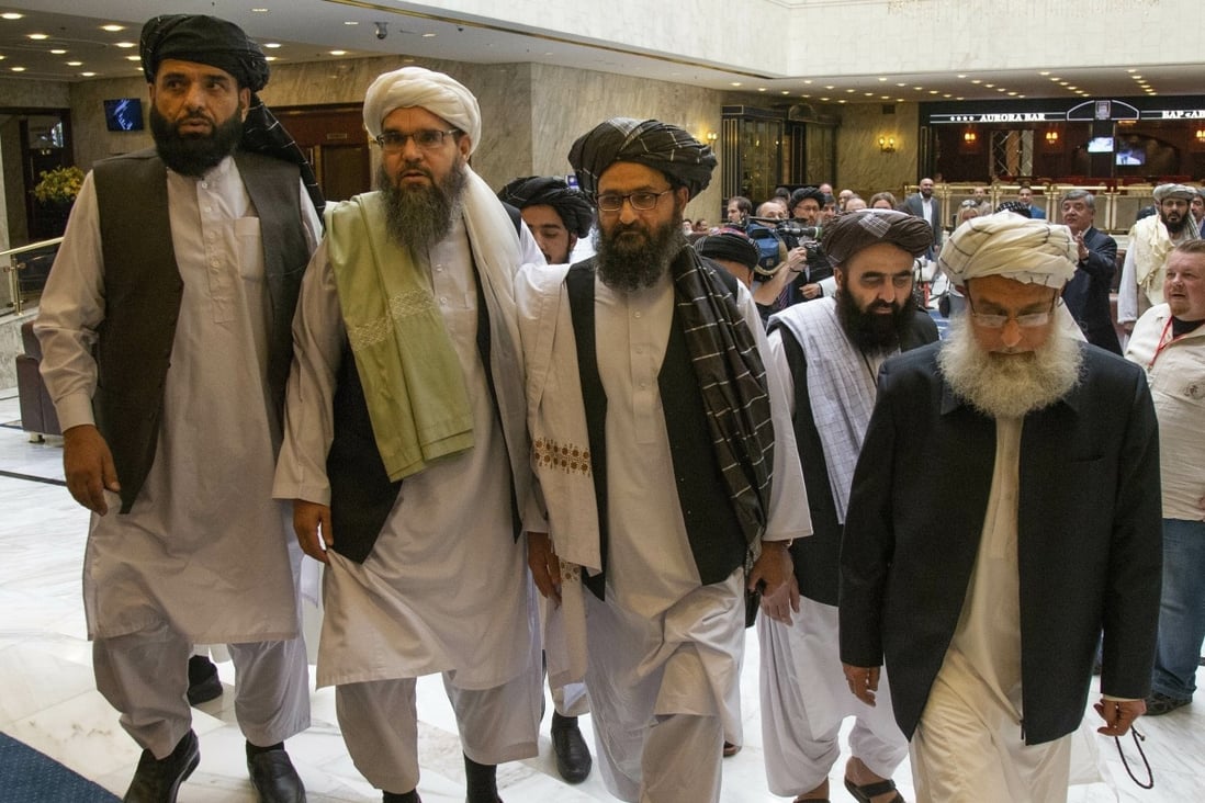 Members of the Taliban delegation arriving for previous talks in Moscow. A fresh round of intra-Afghan peace talks are being organised in Beijing. Photo: AP