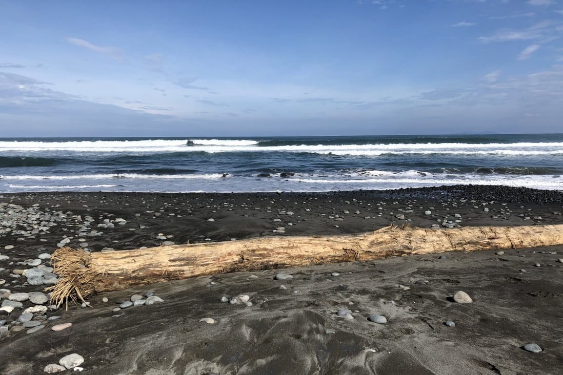 The black-sand beach of Dulan, a small town in southeast Taiwan, in September. Photo: Mercedes Hutton