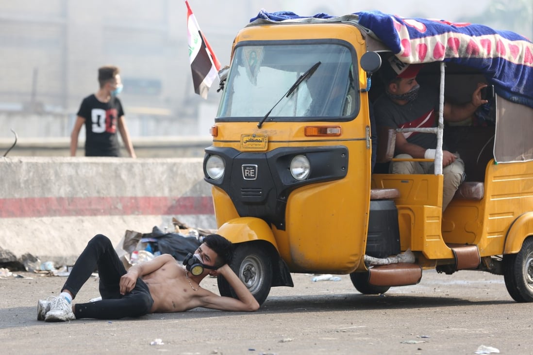 Bombed building and humble tuk-tuk become symbols of Iraq's uprising |  South China Morning Post