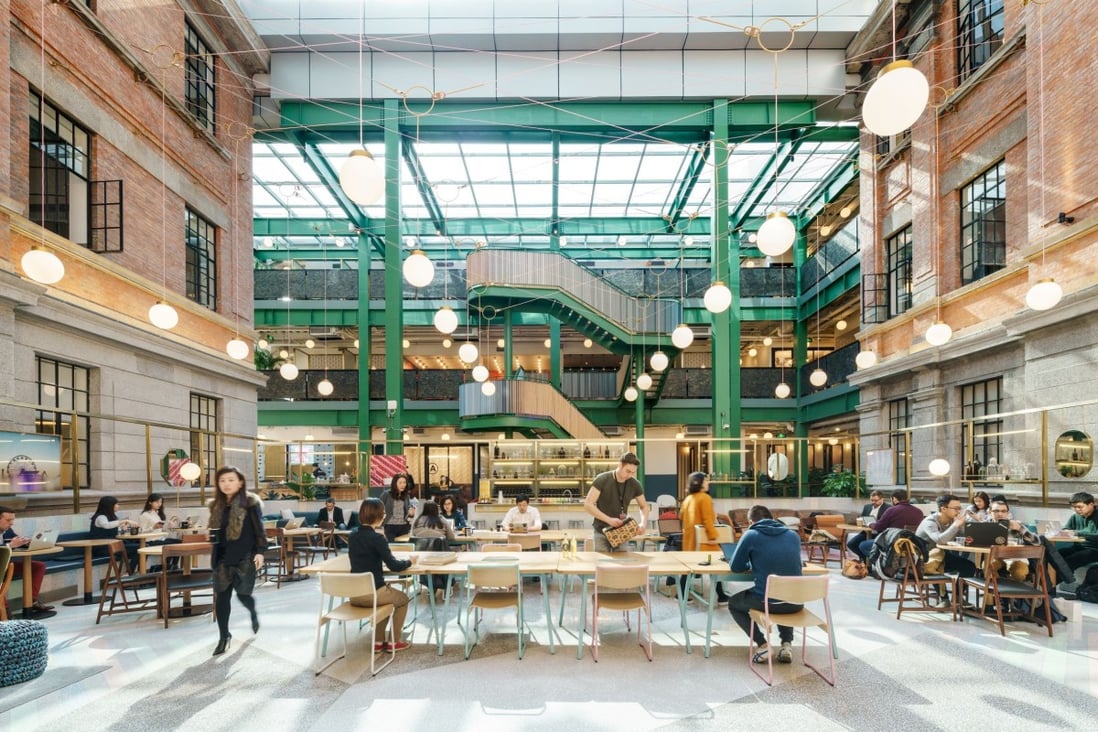 A WeWork co-working space in Shanghai. Around one third of WeWork’s co-working spaces were vacant in October. Photo: Handout