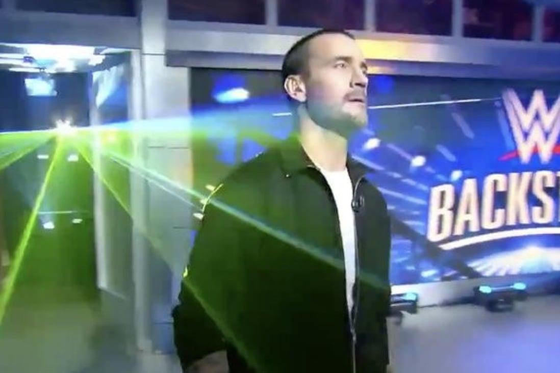 CM Punk enters the ‘WWE Backstage’ studio. Photo: WWE on Fox