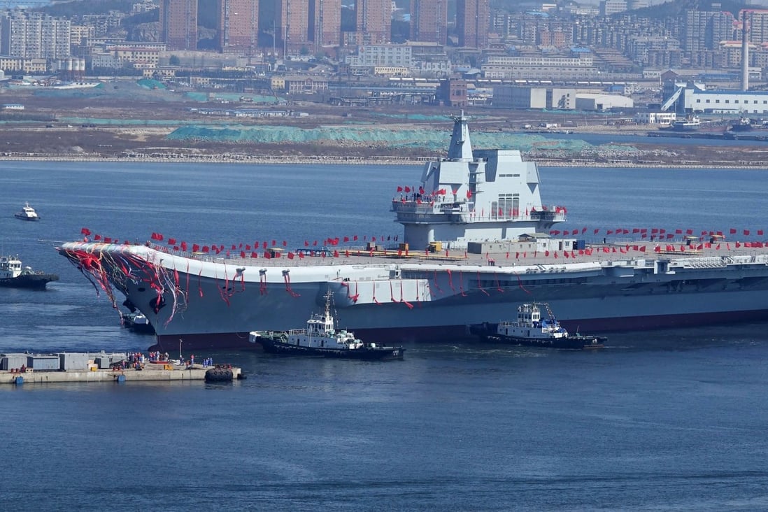The Type 001A is the first aircraft carrier made in the country. Photo: AFP