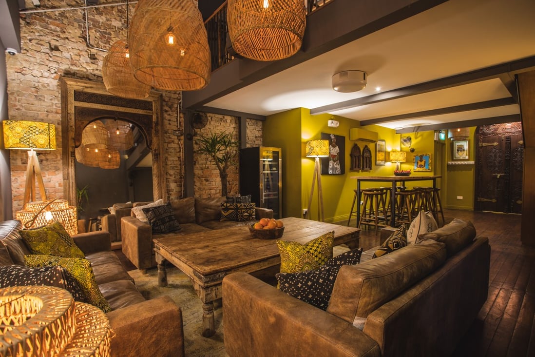 The interior of Kafe Utu, a newly opened Afrocentric restaurant in Singapore that has become a meeting place for the city-state’s growing African community.