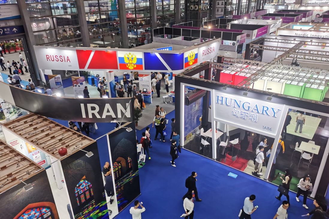Some of the foreign booths at the China Hi-Tech Fair 2019. Photo: Coco Feng