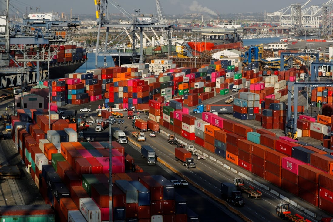 Shipping containers at the Port of Los Angeles in January. Photo: Reuters