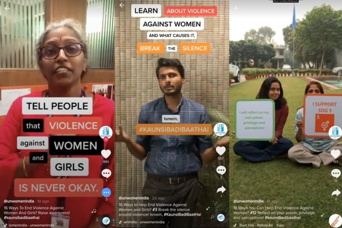 The #KaunsiBadiBaatHai campaign aims to raise awareness about women's safety issues in India. Image: TikTok