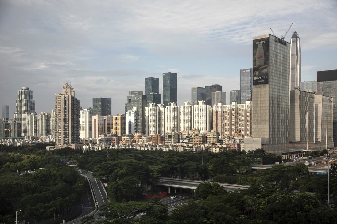 Stocks of China property developers rallied in Hong Kong Monday on reports of robust contracted home sales in November. Shenzhen, pictured above, saw especially strong home sales. Photo: Bloomberg