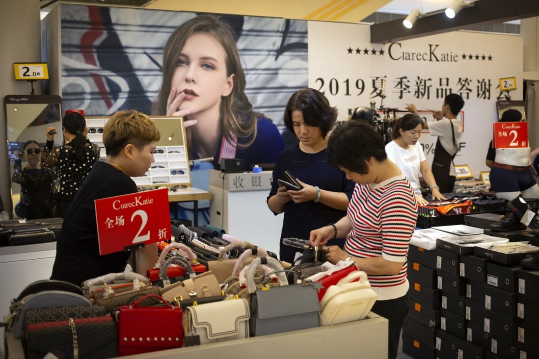 October retail sales in China rose 7.2 per cent year-on-year, a near 16-year low. Photo: AP