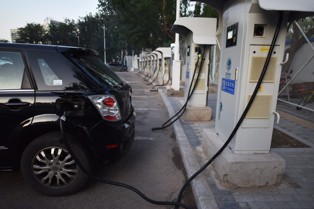 Sales in China’s new energy vehicles (NEVs) market jumped 62 per cent last year, versus a 2.8 per cent drop in all car sales. Photo: AFP