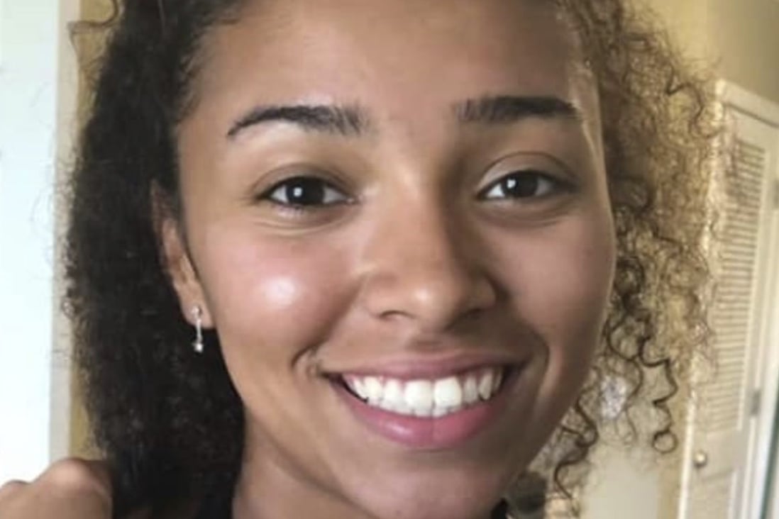 This undated file photo released by police in Auburn, Alabama, shows Aniah Blanchard. Human remains discovered in a wooded area have been confirmed as belonging to Blanchard, a missing college student who was the stepdaughter of UFC fighter Walt Harris. Photo: AP