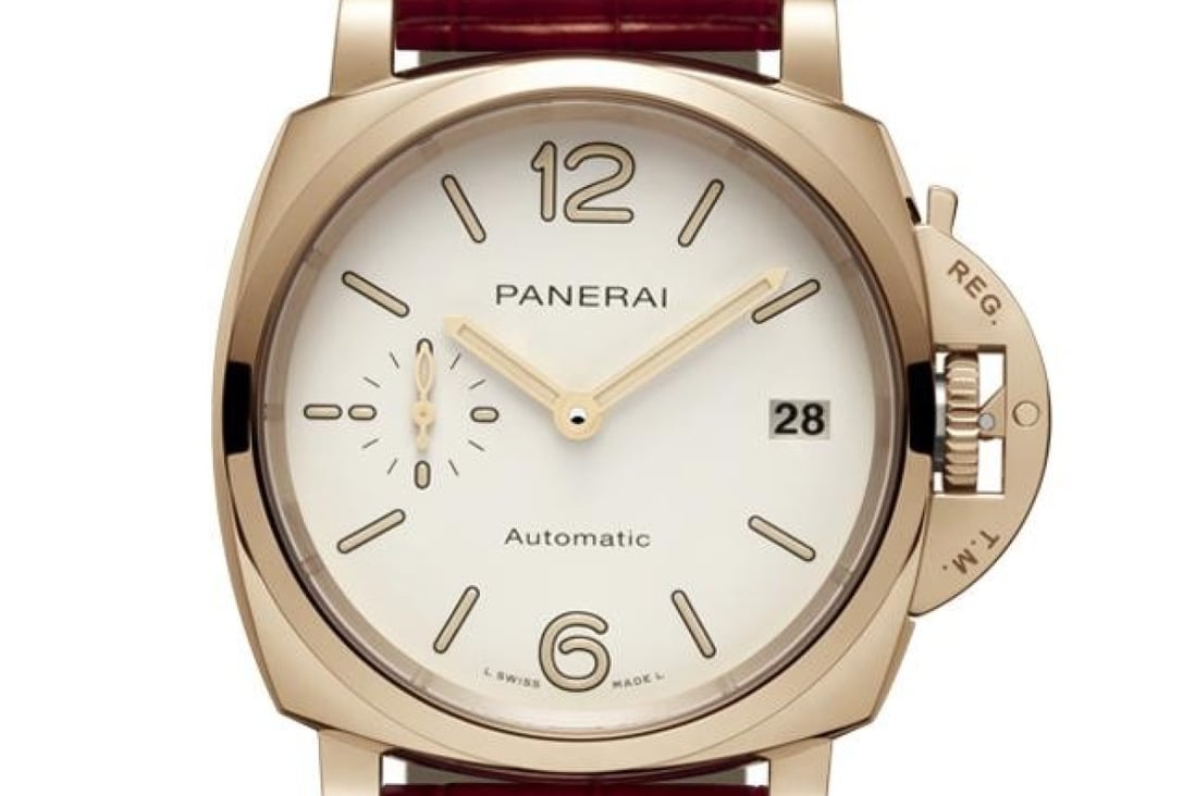 In 2016, Panerai introduced the Luminor Due, a thinner version of the iconic watch for enthusiasts looking for sleeker options in new colours and complications. This year, there were six new references unveiled as part of this collection, including two models in ‘Goldtech’ – the brand’s proprietary blend of gold, copper and platinum. This is the PAM01045. Photo: Panerai