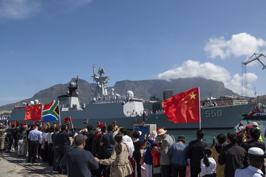 Chinese frigate Weifang arrives in Cape Town on Sunday in preparation for a joint navy drill. Photo: Xinhua