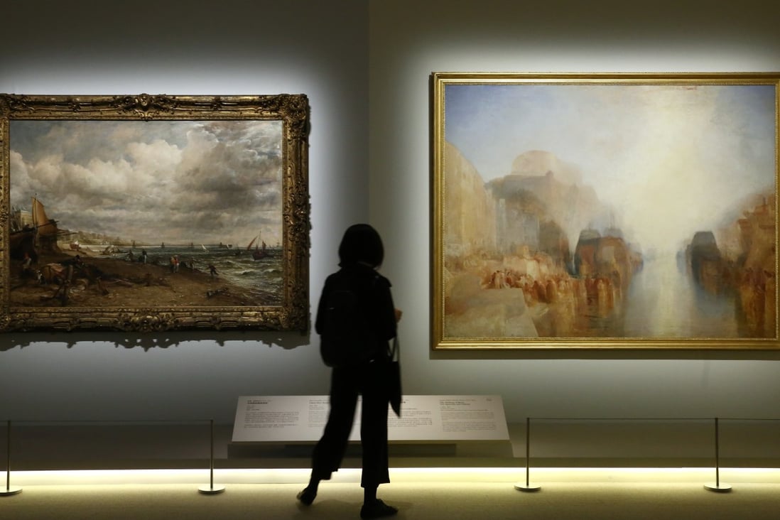Works by British artists John Constable and J.M.W. Turner are on show at the recently reopened Hong Kong Museum of Art as part of the ‘A Sense of Place: From Turner to Hockney’ exhibition. Photo: Jonathan Wong