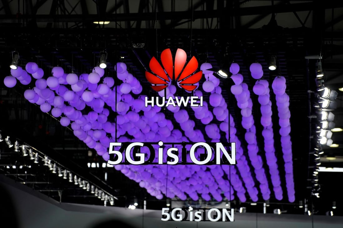 A Huawei logo and a 5G sign are pictured at Mobile World Congress (MWC) in Shanghai, China June 28, 2019. Photo: Reuters