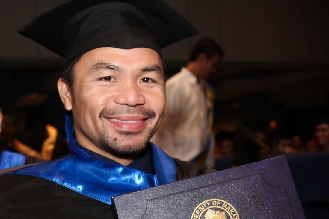 Never too late: Manny Pacquiao graduates from university with a degree in  political science | South China Morning Post