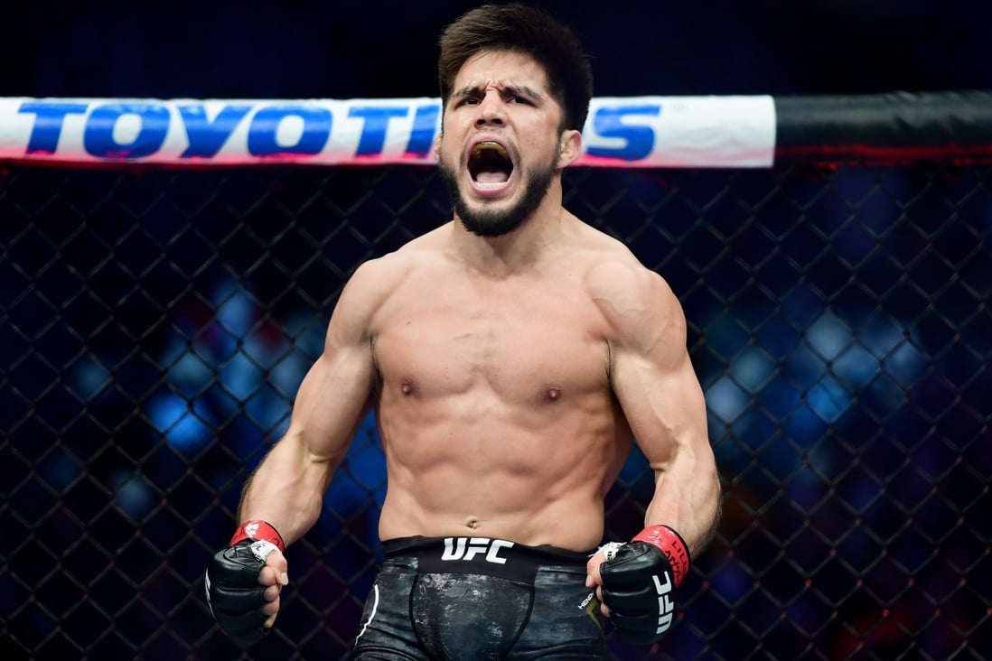 Henry Cejudo celebrates after beating TJ Dillashaw at UFC Fight Night at Barclays Centre on January 19, 2019. Photo: AFP