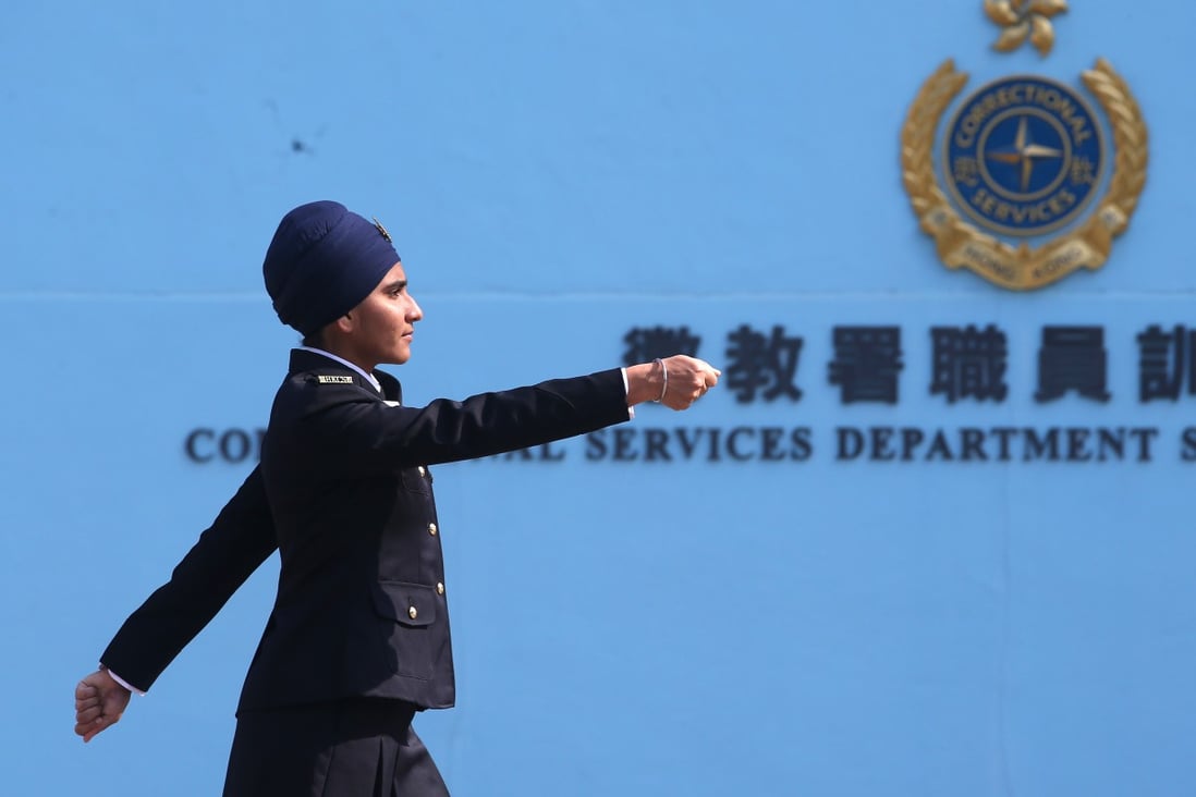 Sukhdeep Kaur, the first Sikh female prison officer to wear a turban in Hong Kong, at the Hong Kong Correctional Services Department in Stanley. 12DEC19 SCMP / David Wong
